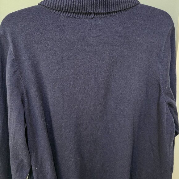 Charter Club Open Front Sweater Cardigan – Women’s Plus 2X Navy Blue - Picture 8 of 8